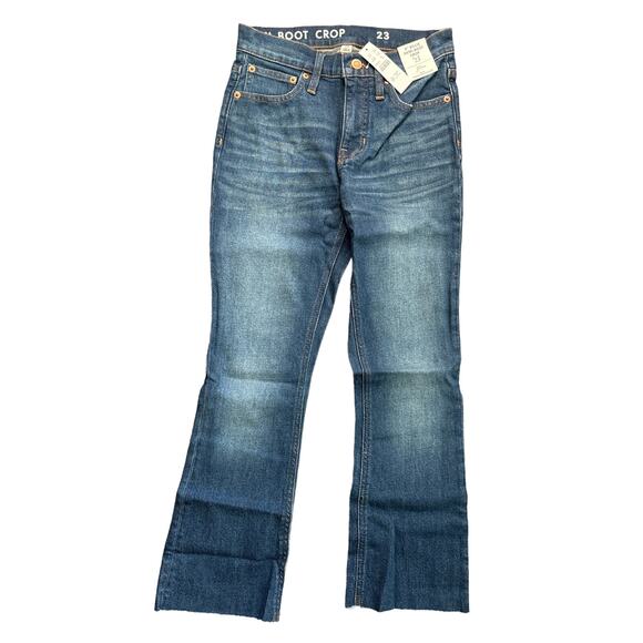 NWT J.Crew 9” Billie Demi Bootcut Crop Mid Rise Jean Size 23 In Lantern Wash - Picture 1 of 6